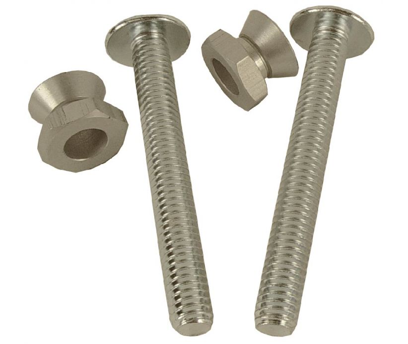 NUT AND BOLT, TAMPER RESISTANT, PACKAGE OF TWO BOLTS AND TWO NUTS