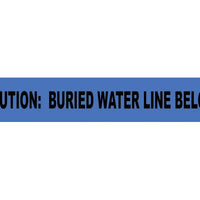 NON-DETECTABLE UNDERGROUND TAPE, CAUTION BURIED WATER LINE BELOW, 3"X1000'