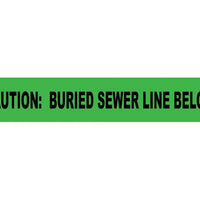 NON-DETECTABLE UNDERGROUND TAPE, CAUTION BURIED SEWER LINE BELOW, 3"X1000'