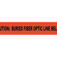 NON-DETECTABLE UNDERGROUND TAPE, CAUTION BURIED FIBER OPTIC LINE BELOW, 6"X1000'
