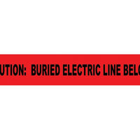 NON-DETECTABLE UNDERGROUND TAPE, CAUTION BURIED ELECTRIC LINE BELOW, 6"X1000'