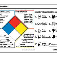NFPA PROTECTIVE EQUIPMENT LABEL, 5X7, PS VINYL