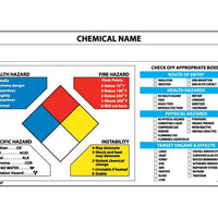 NFPA TARGET ORGAN LABEL, 3X5, PS VINYL, 5/PK