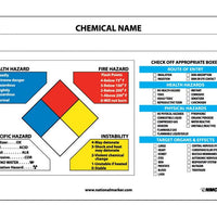 NFPA TARGE ORGAN LABEL, 5X7, PS VINYL