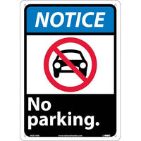 NOTICE, NO PARKING, 14X10, .040 ALUM
