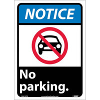 NOTICE, NO PARKING, 14X10, PS VINYL
