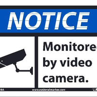 NOTICE MONITORED BY VIDEO CAMERA SIGN, 10X14, .050 PLASTIC