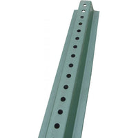 SIGN POST, STEEL, GREEN, 4 FT.  2# BAKED GREEN ENAMEL, PUNCHED WITH 3/8 DIA. HOLES 1 in. ON CENTER FULL LENGTH