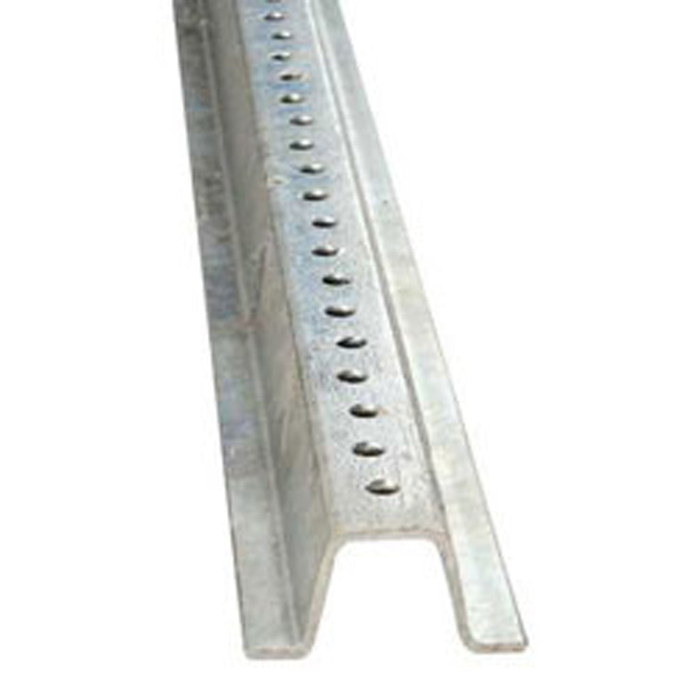 SIGN POST, STEEL, 4 FT.,  2# GALVANIZED FINISH, PUNCHED WITH 3/8 DIA. HOLES 1 in. ON CENTER FULL LENGTH
