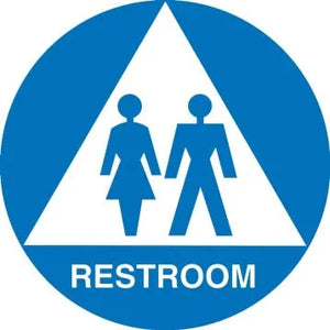 California Title 24 ADA Gender Neutral Restroom Door Sign: Restroom | PAD706BU