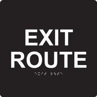 ADA Braille Tactile Sign: Exit Route | PAD902BK
