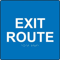 ADA Braille Tactile Sign: Exit Route | PAD902BU
