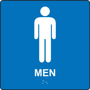 ADA Braille Tactile Sign: Men | PAD921BU
