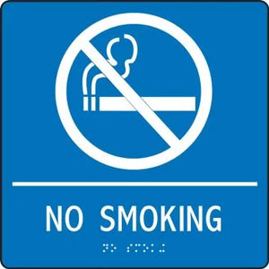 ADA Braille Tactile Sign: No Smoking | PAD933BU