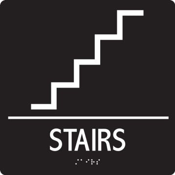 ADA Braille Tactile Sign: Stairs | PAD935BK