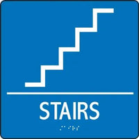 ADA Braille Tactile Sign: Stairs | PAD935BU