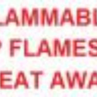 Flammable Press-On Decal | PD-2681