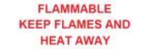 Flammable Press-On Decal | PD-2681