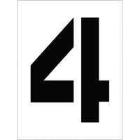 STENCIL, NUMBER 4, 12"