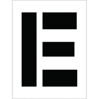 STENCIL, LETTER E, 12"