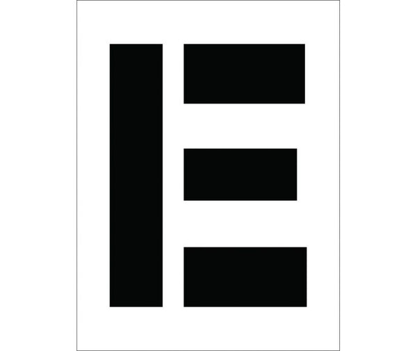 STENCIL, LETTER E, 12