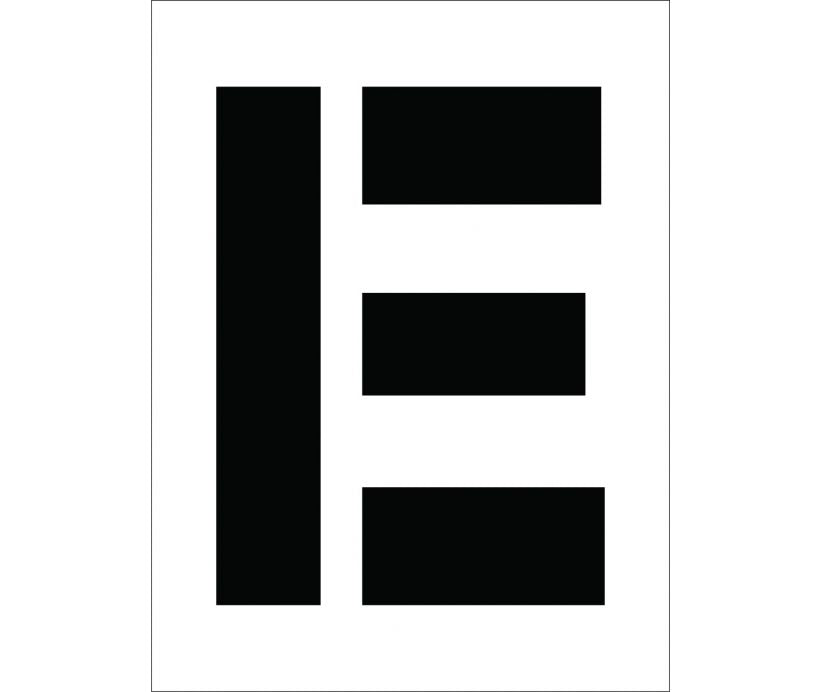 STENCIL, LETTER E, 12