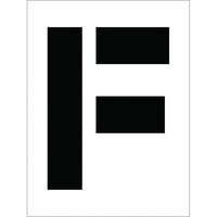 STENCIL, LETTER F, 12"