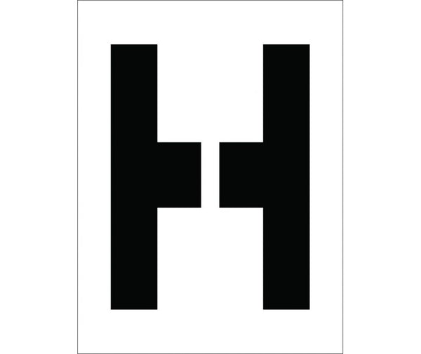 STENCIL, LETTER H, 12