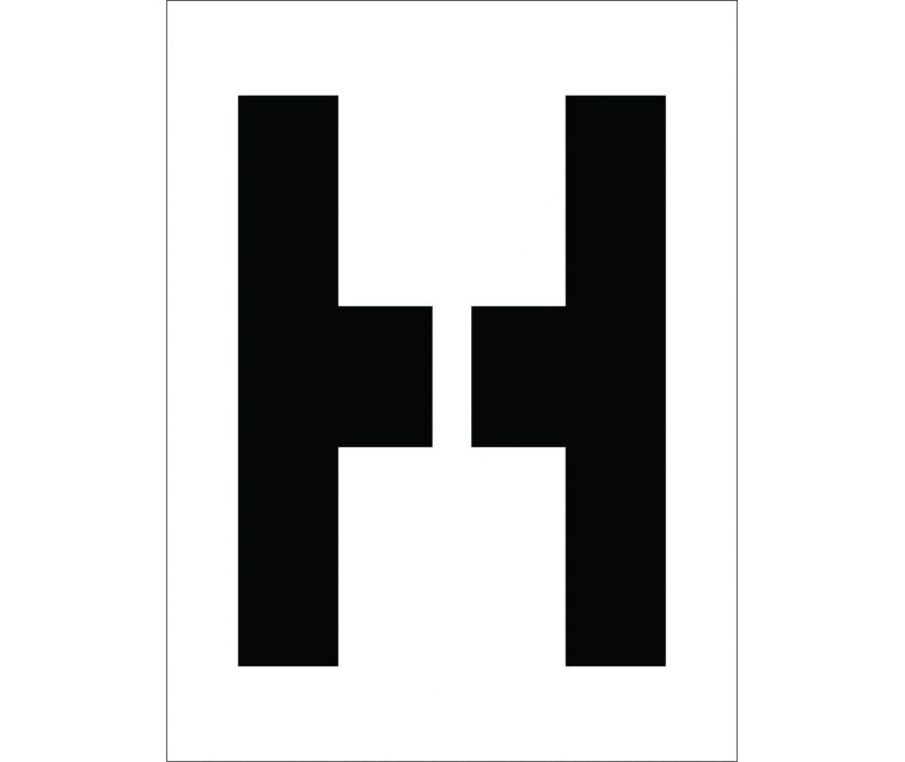 STENCIL, LETTER H, 12