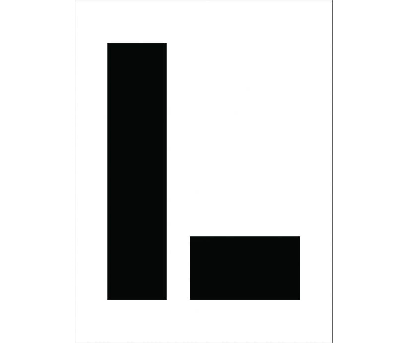STENCIL, LETTER L, 12
