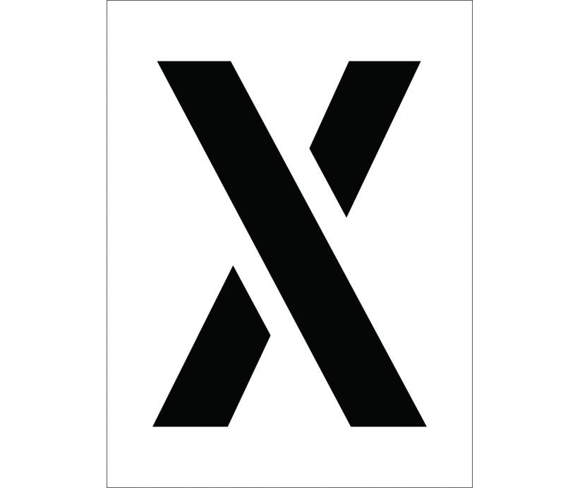 STENCIL, LETTER X, 12