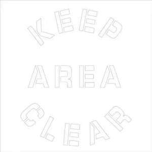 Keep Area Clear Stencil 24"x24" Poly Plastic | PMS239