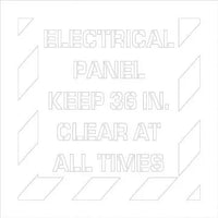 Electrical Panel Keep Clear Stencil 24"x24" Poly Plastic | PMS251