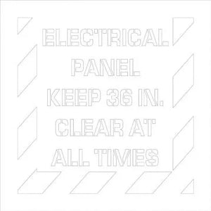 Electrical Panel Keep Clear Stencil 24"x24" Poly Plastic | PMS251