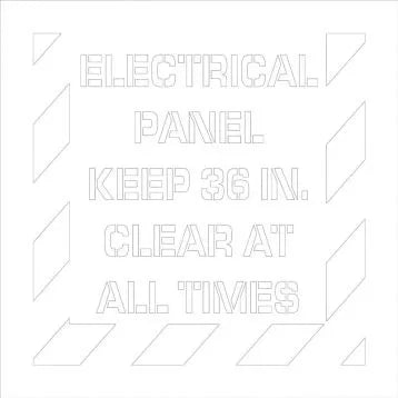 Electrical Panel Keep Clear Stencil 24