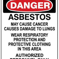 Danger Abestos May Cause Cancer - Paper Labels | PS-01