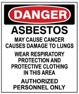 Danger Abestos May Cause Cancer - Paper Labels | PS-01