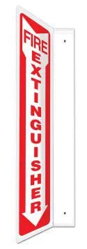 Fire Extinguisher 90 Degree Wall Sign 12