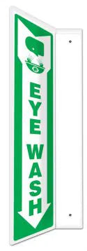 Eye Wash 90 Degree Wall Sign 18