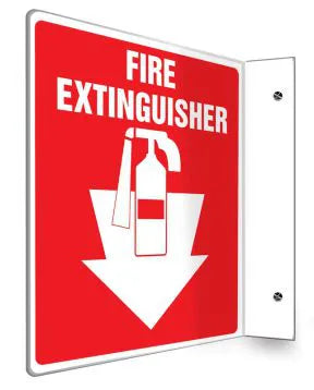 Fire Extinguisher 90 Degree Wall Sign 8
