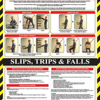POSTER, SAFE LIFTING/SLIPS, 24 X 18, LAMINATED PAPER