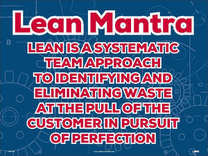 POSTER, LEAN MANTRA, 24 X 18, UNRIPPABLE VINYL