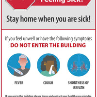 STAY HOME WHEN YOU ARE SICK POSTER, SPAN