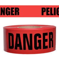 RED 2"X135' REPULPABLE DANGER BARRICADE TAPE, CASE OF 30, (PT16RT-3 is avail by the roll)