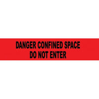 TAPE, BARRICADE, DANGER CONFINED SPACE DO NOT ENTER, 3 MIL 3"X1000'