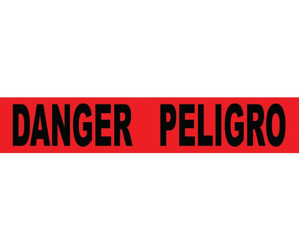 TAPE, BARRICADE, DANGER PELIGRO, 3X1000FT, 2 MIL