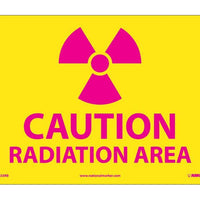 (GRAPHIC) CAUTION RADIATION AREA, 10X14, .040 ALUM