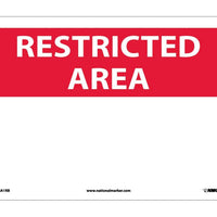RESTRICTED AREA, BLANK, 10X14, RIGID PLASTIC
