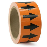 Directional Flow Arrow Tape, (Arrows), 2" x 54 ft, Adhesive Vinyl, Black/Orange