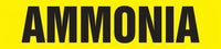 Self-Stick Pipe Marker, AMMONIA, fits 3/4" to 1 1/4" pipe diameter, Adhesive Vinyl, Black/Yellow